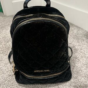 Michael Kors Rhea velvet backpack/purse